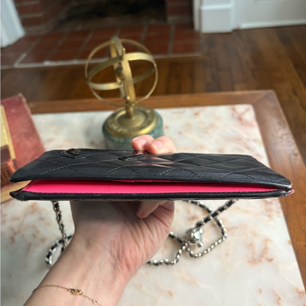 Chanel Cambon Ligne Calfskin Bifold Wallet with Chain | Crossbody - Picture 6 of 11